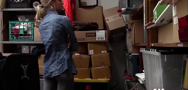  Gorgeous blonde teen fucked in the storage room